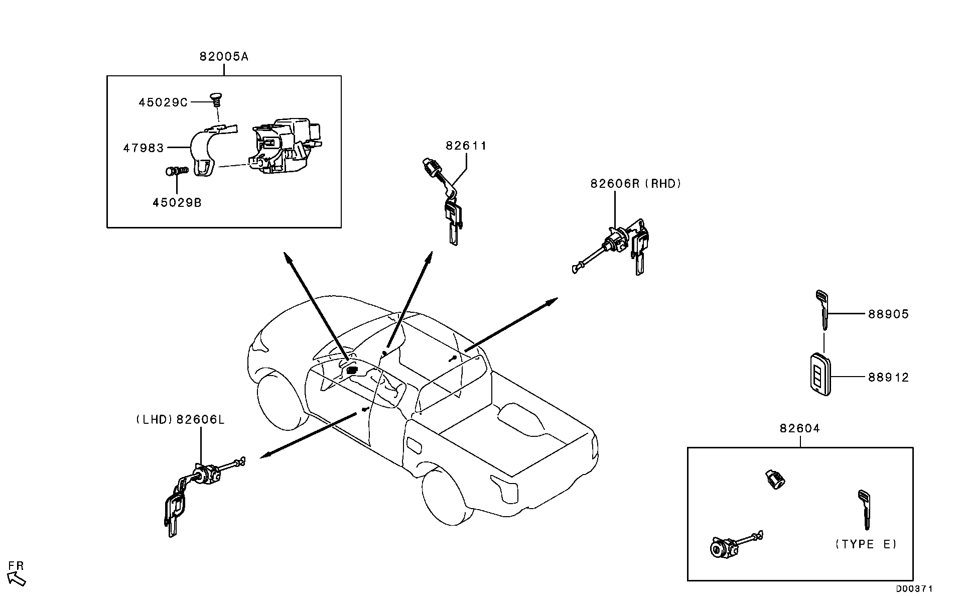 6370C119 Cylinder Fr Door Lock Lh Mitsubishi YoshiParts 6370c119-cylinder-fr-door-lock-lh-mitsubishi-yoshiparts