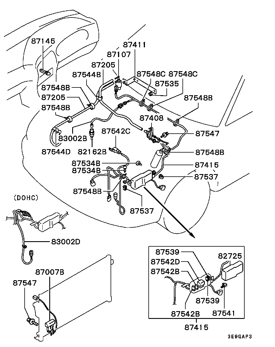A/C Condenser, Piping