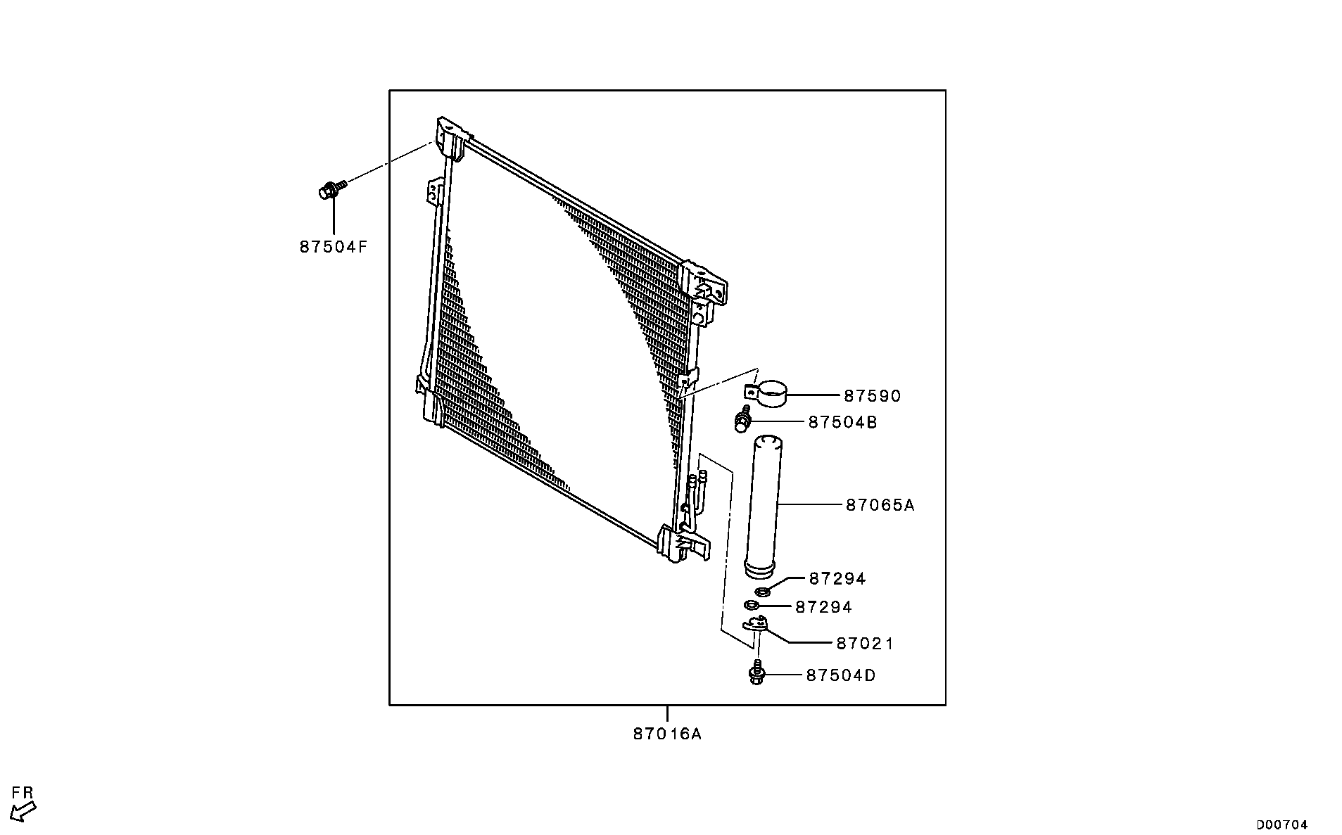 A/C Condenser, Piping