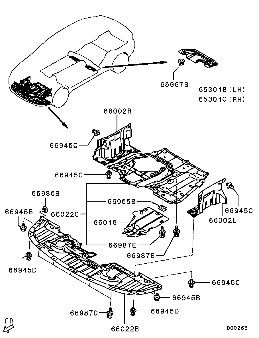 5379A539 Cover,Eng Room Under,Fr Mitsubishi | YoshiParts