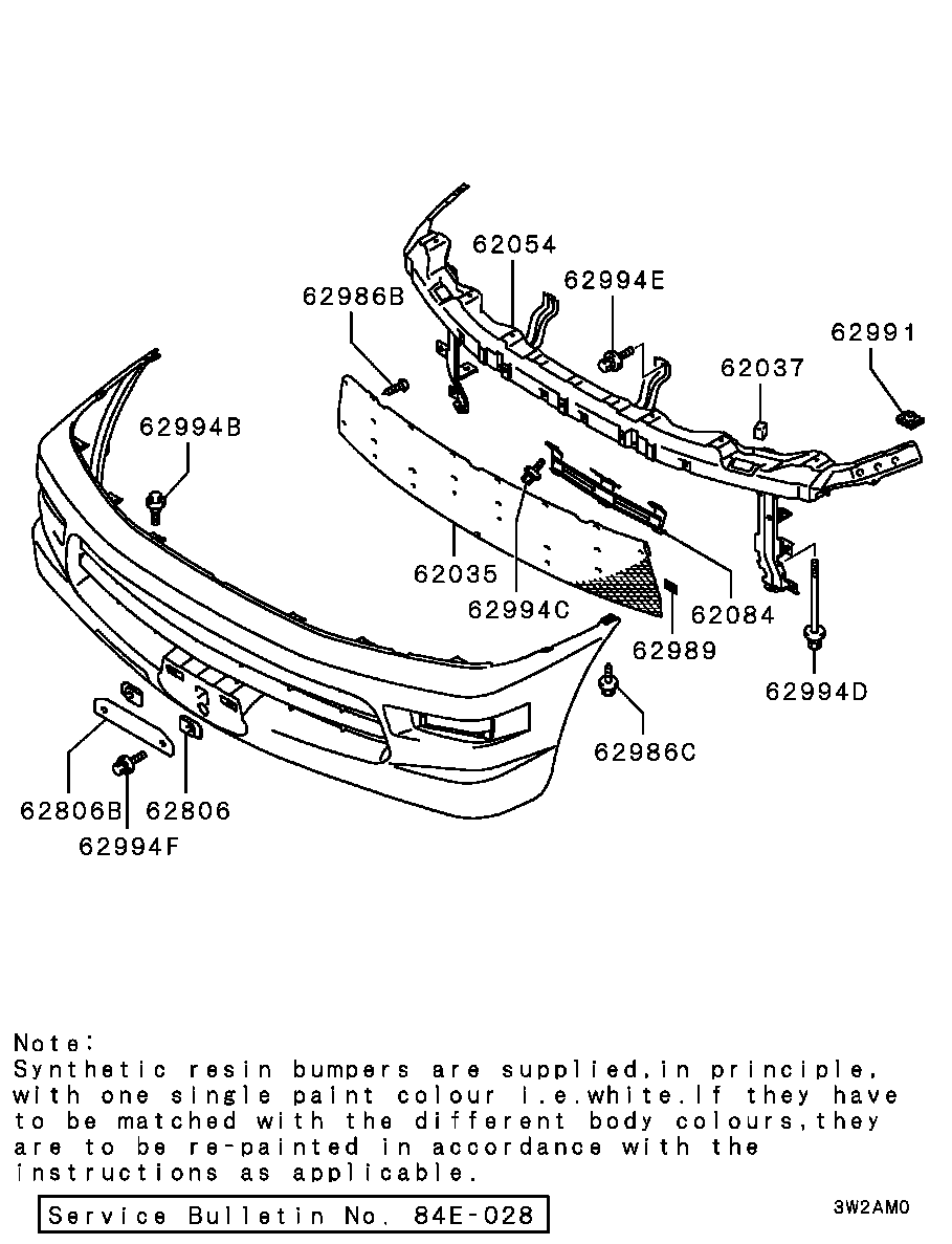 MB325163 Bracket,Fr License Plate Mitsubishi | YoshiParts