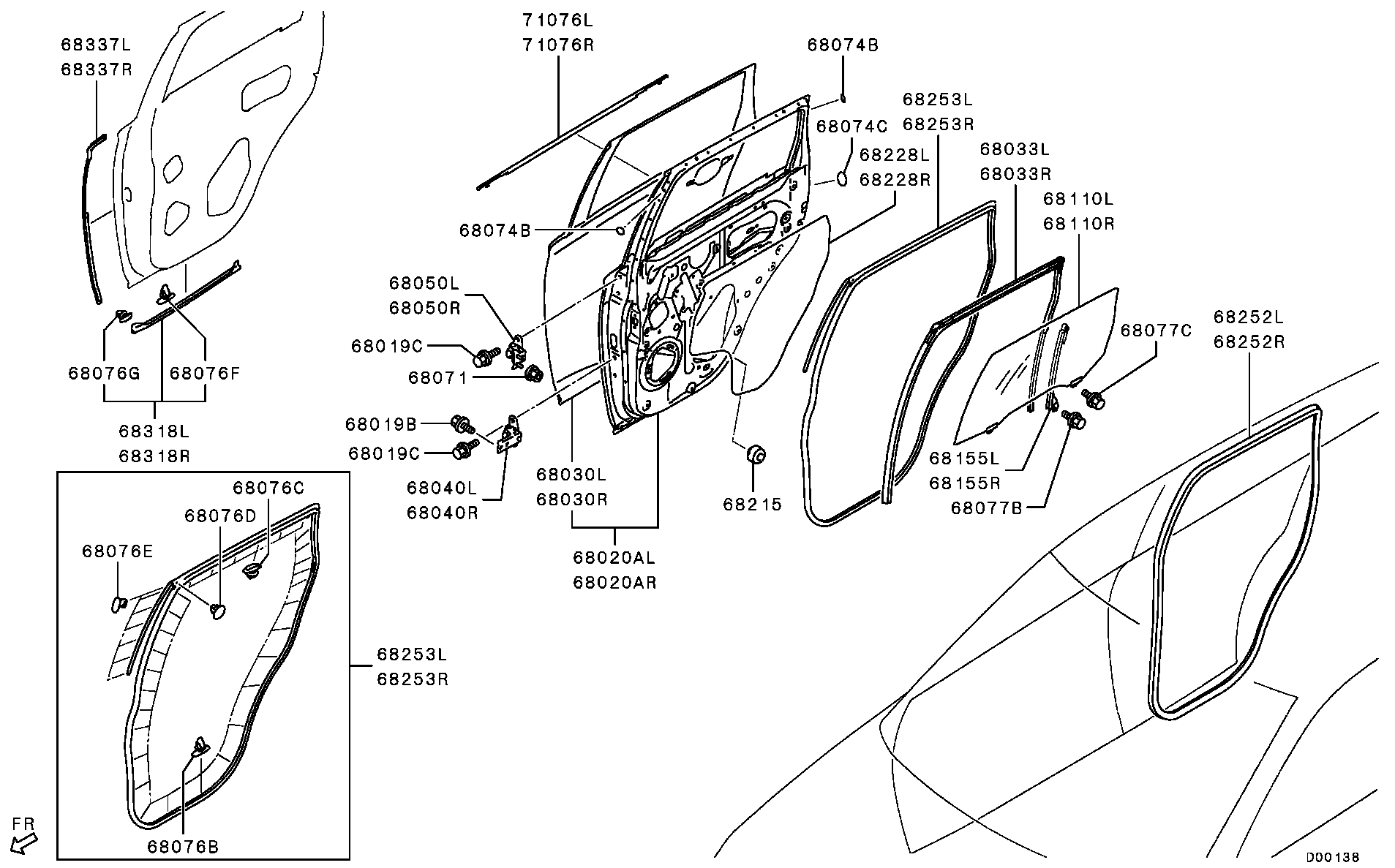 Rear Door Panel & Glass