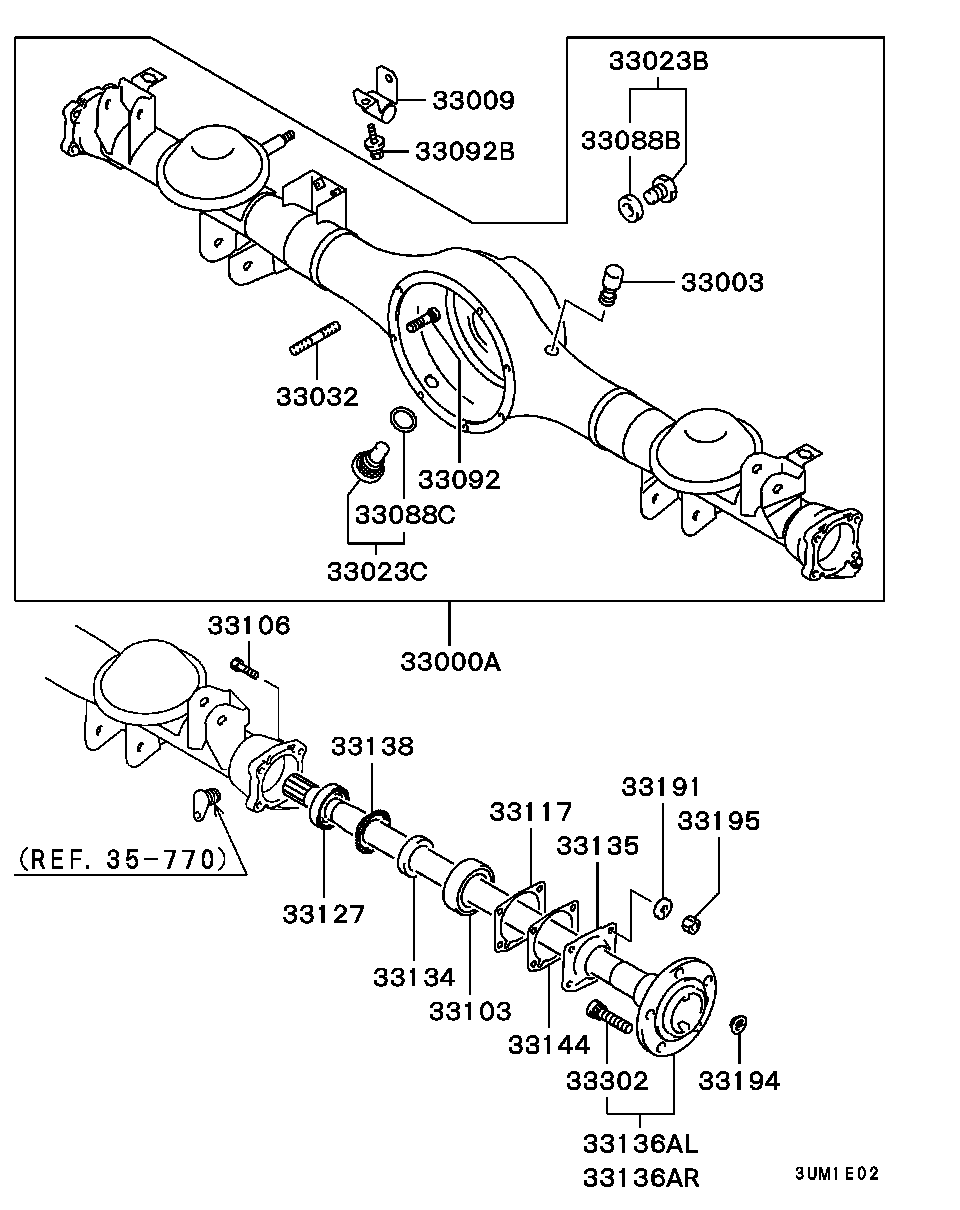 Rear Axle Housing Shaft