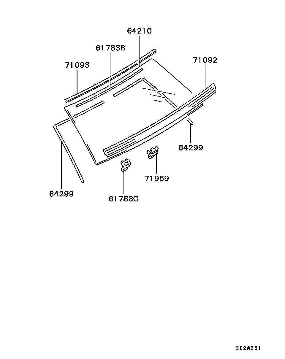 Rear Window Glass Moulding