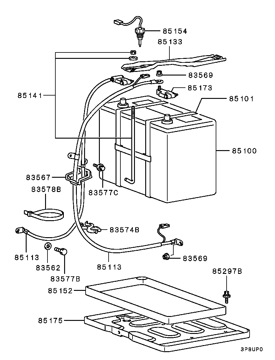 Battery Cable & Bracket