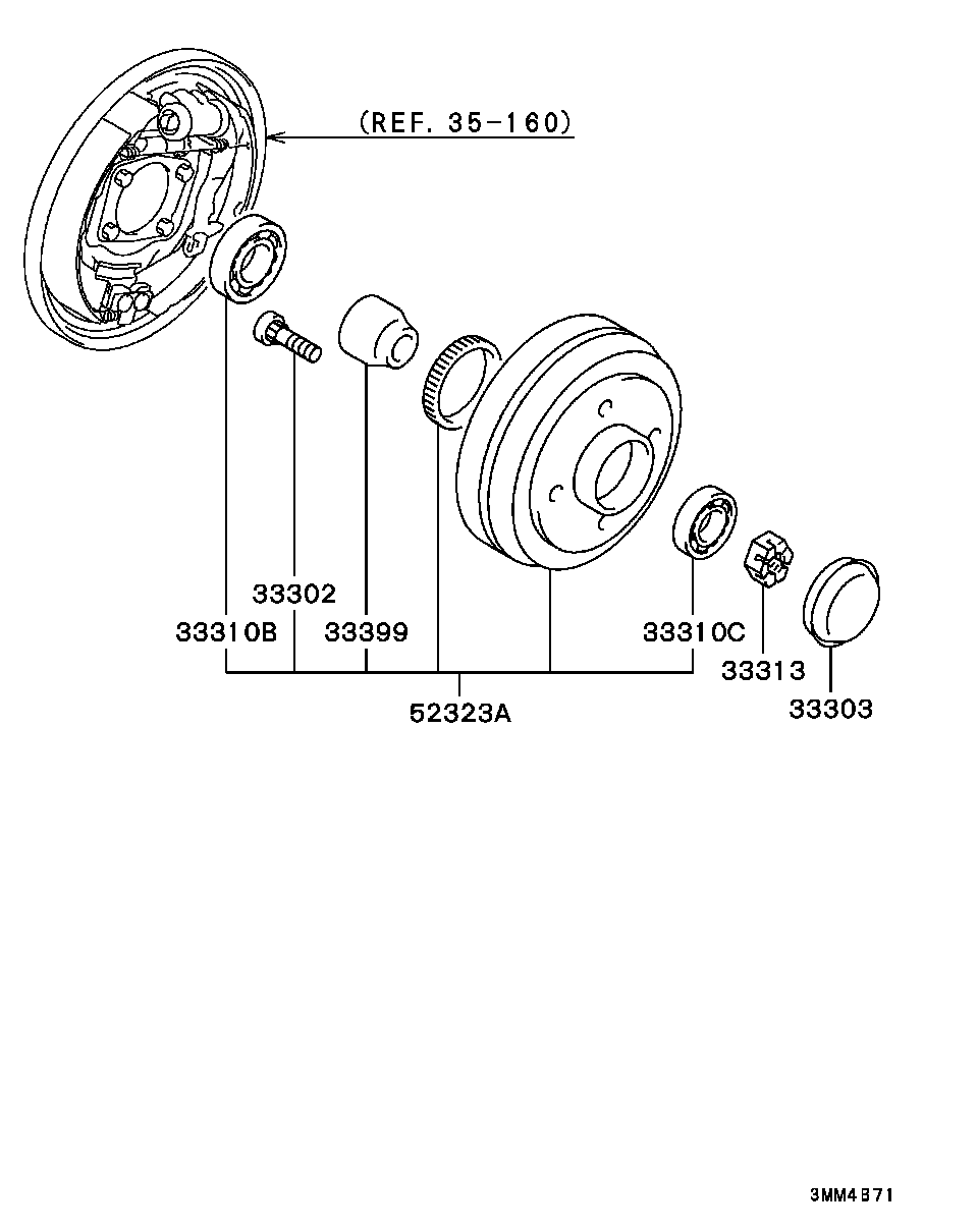 Rear Axle Hub Drum