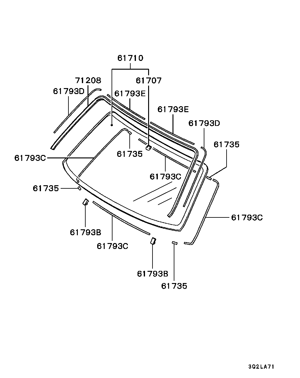 Windshield Glass & Moulding