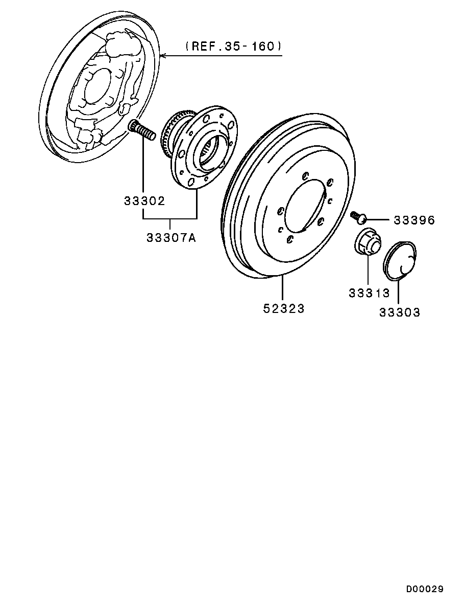 Rear Axle Hub Drum