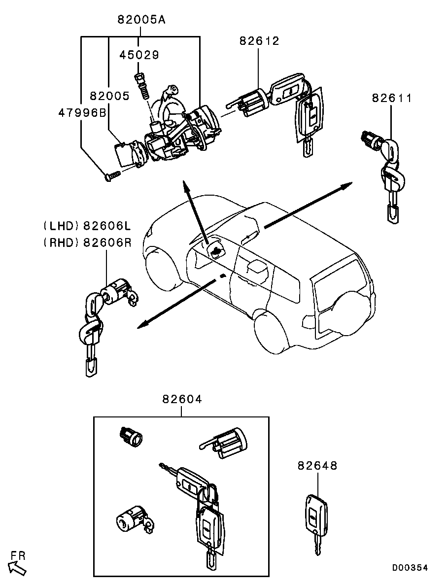 Cilindro de cerradura y llave