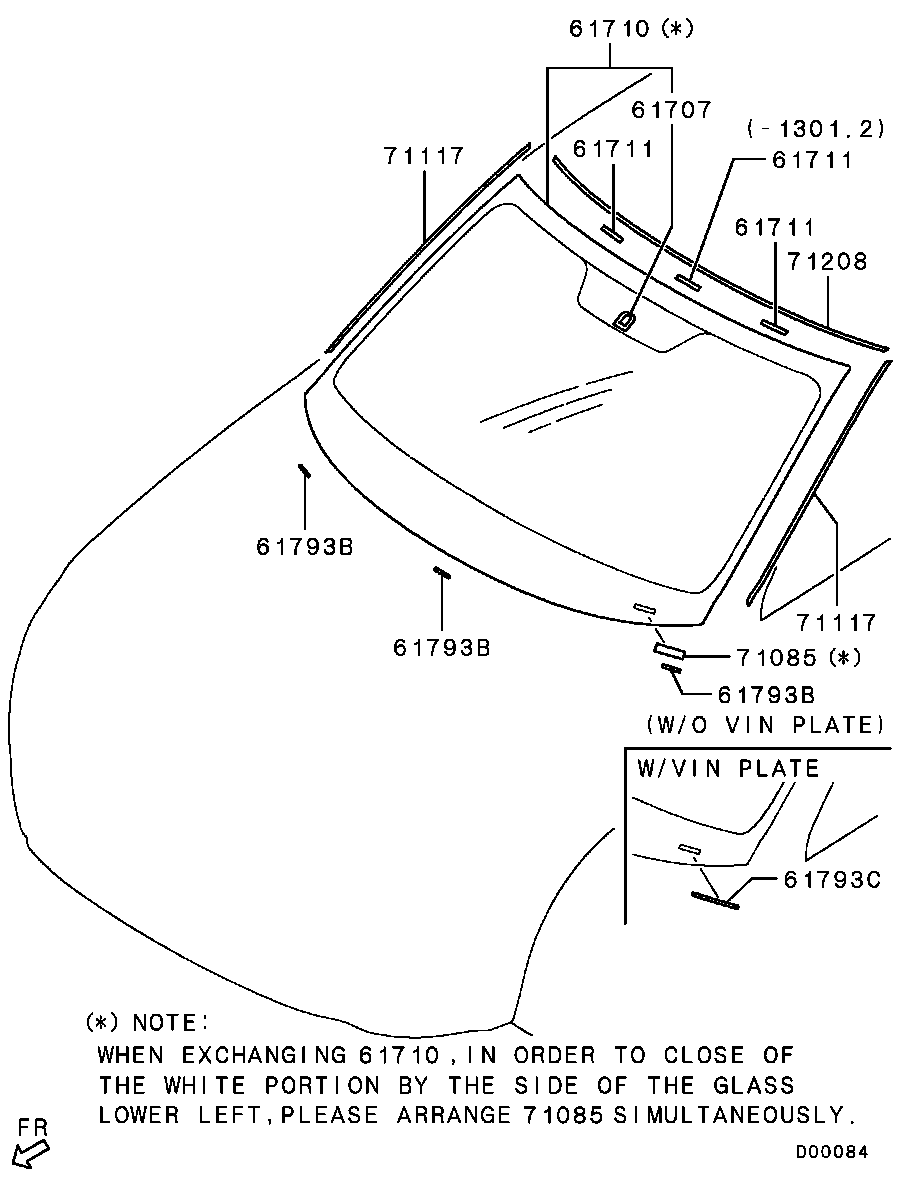 Windshield Glass & Moulding