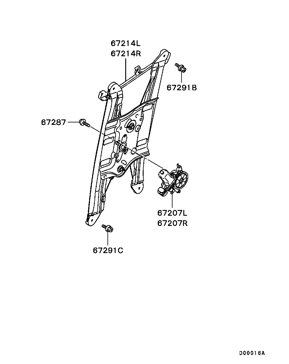 Regulador de ventana de puerta delantera