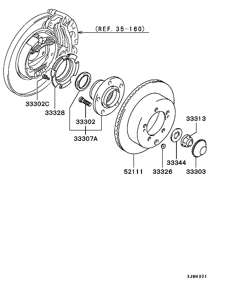 Rear Axle Hub Drum