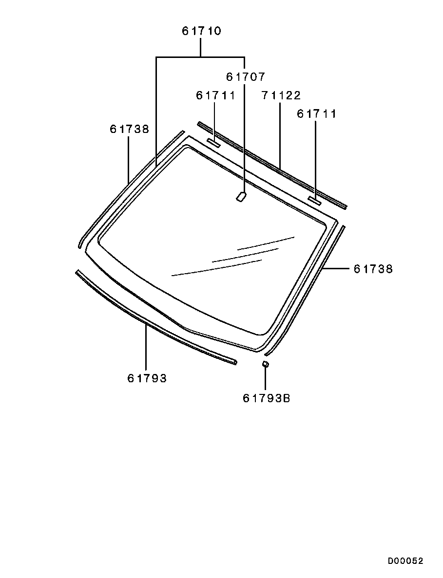 Windshield Glass & Moulding