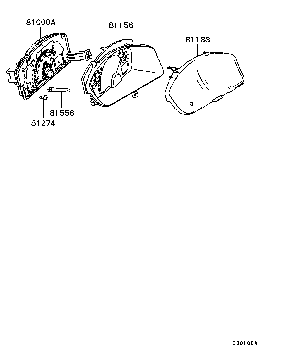 MN112019 Plate,Combination Meter Window Mitsubishi | YoshiParts