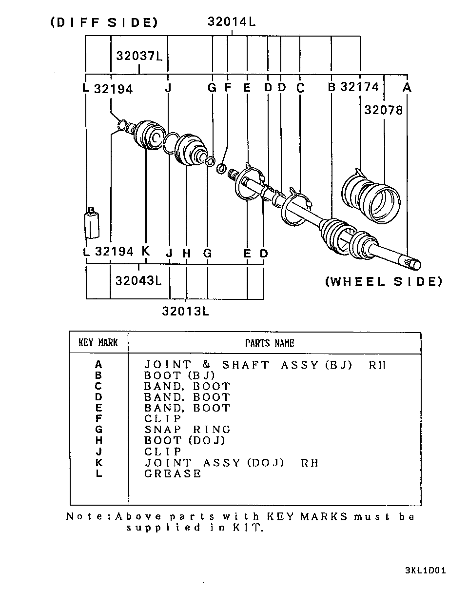 Front Axle Housing & Shaft