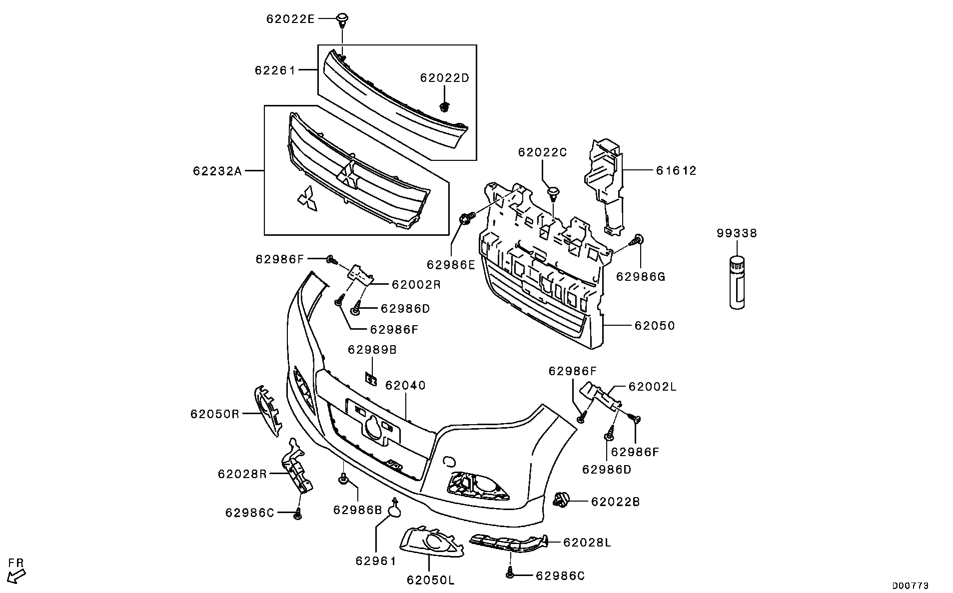 Soporte del parachoques delantero