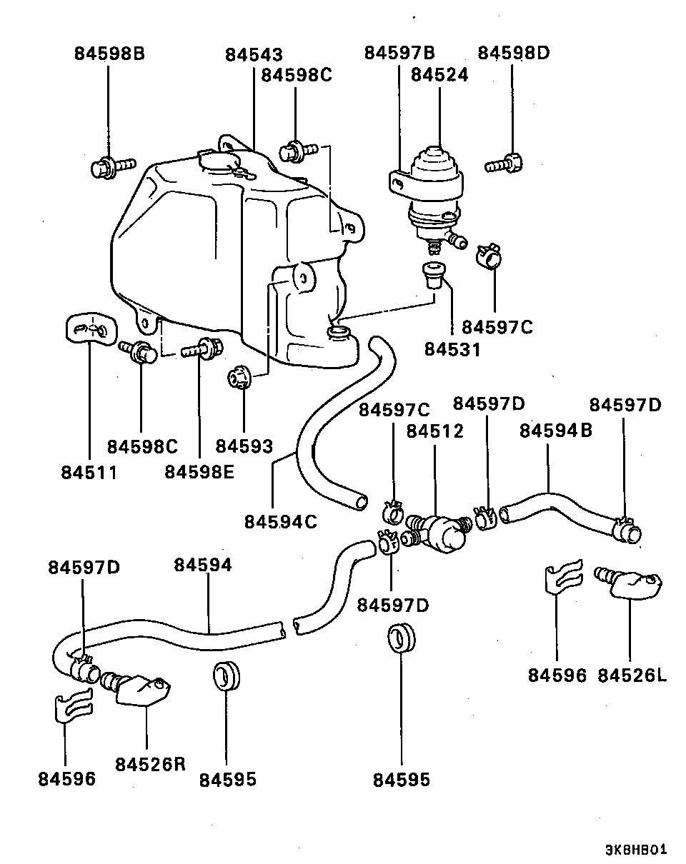 Headlamp Wiper Washer