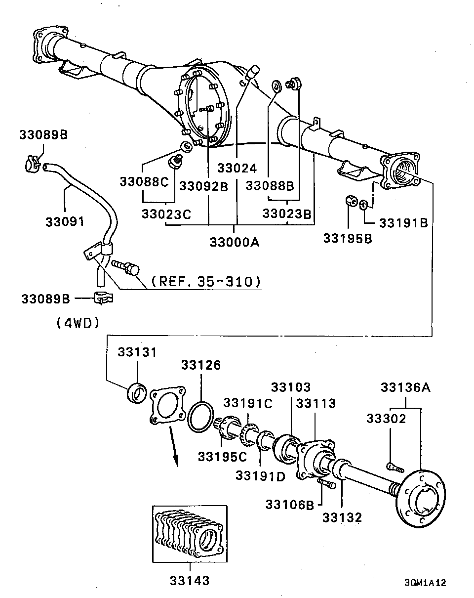 Rear Axle Housing Shaft