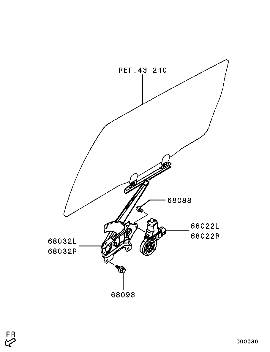 Rear Door Window Regulator