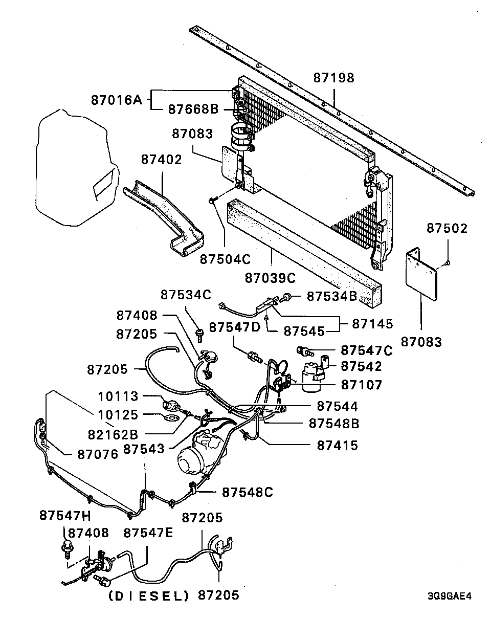 A/C Condenser, Piping