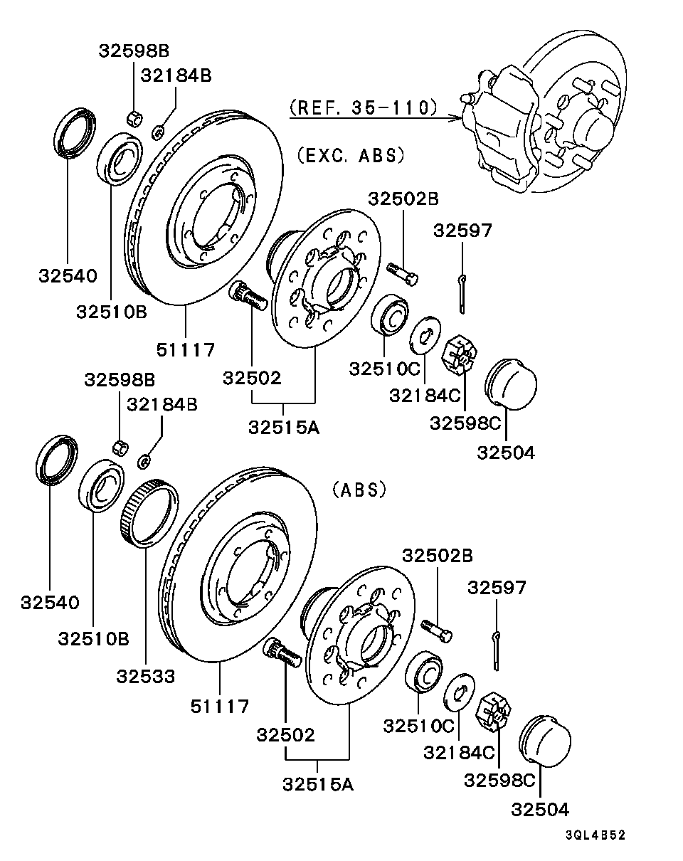 Front Axle Hub Drum