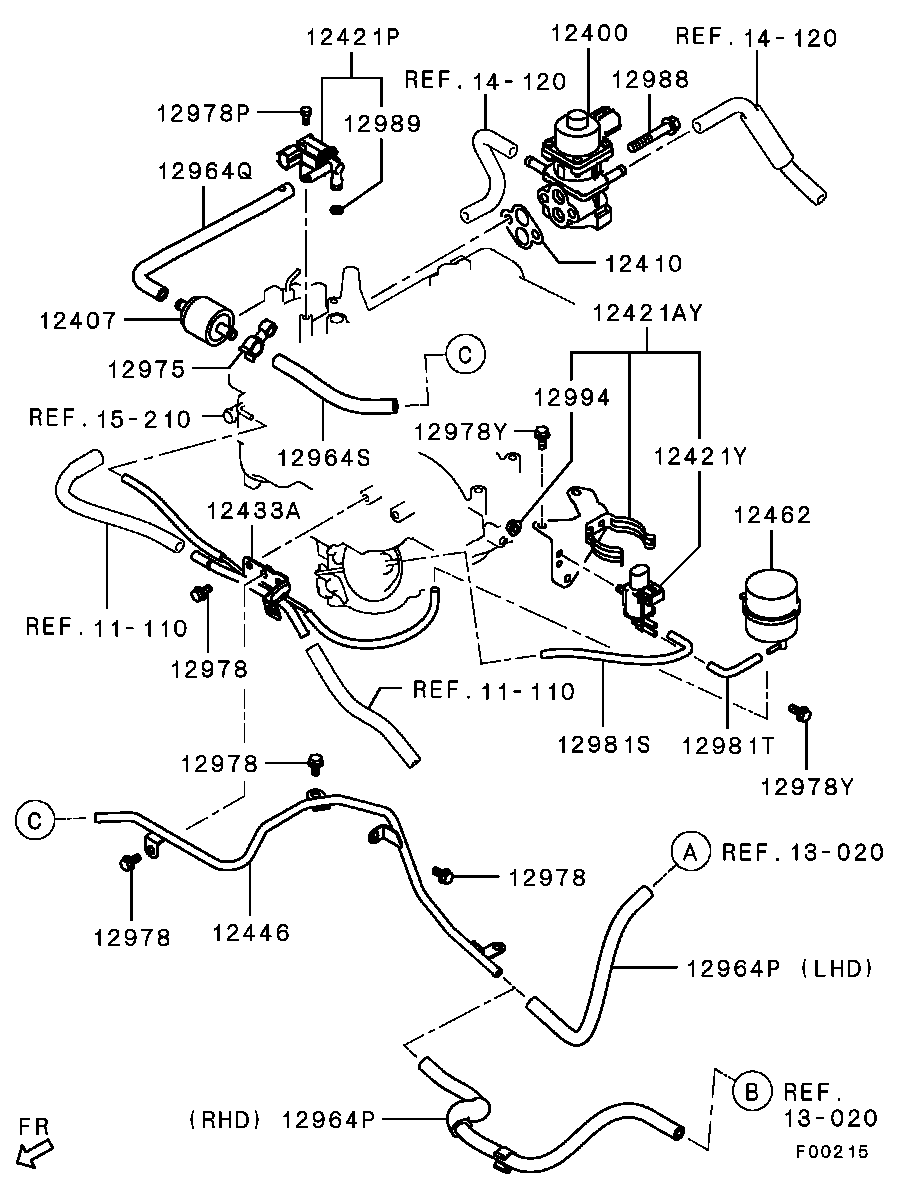 MN187611 Valve,Emission Solenoid Mitsubishi | YoshiParts