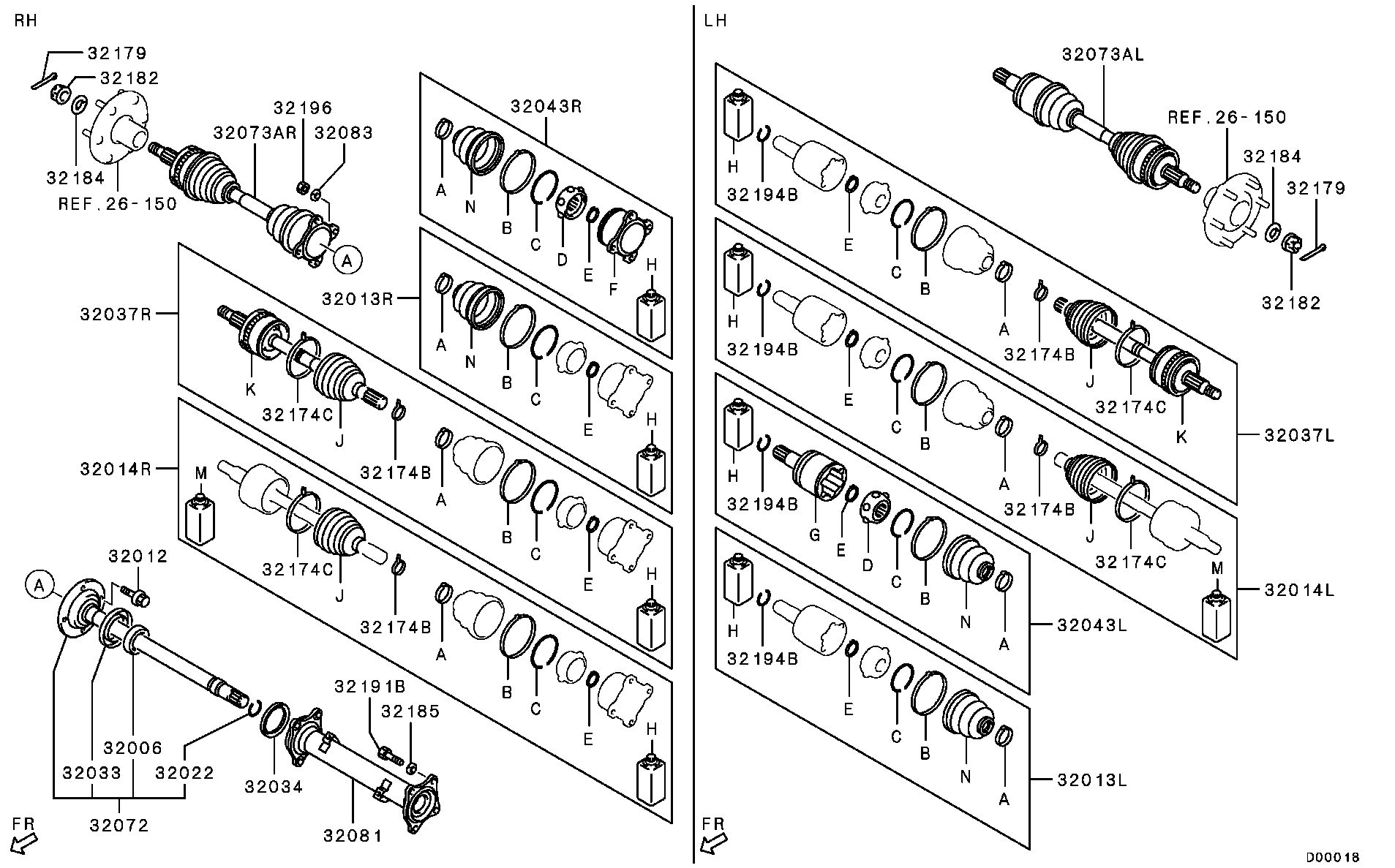 Front Axle Housing & Shaft