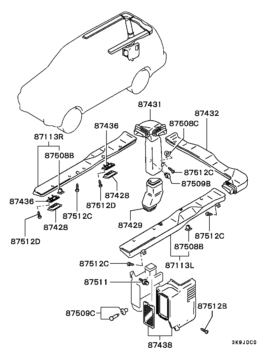 Rear A/C Unit, Duct
