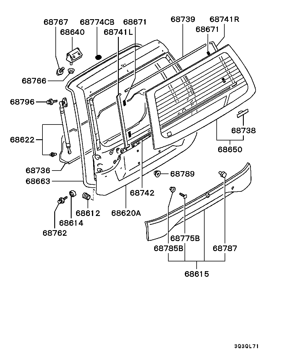 Tailgate Panel Glass