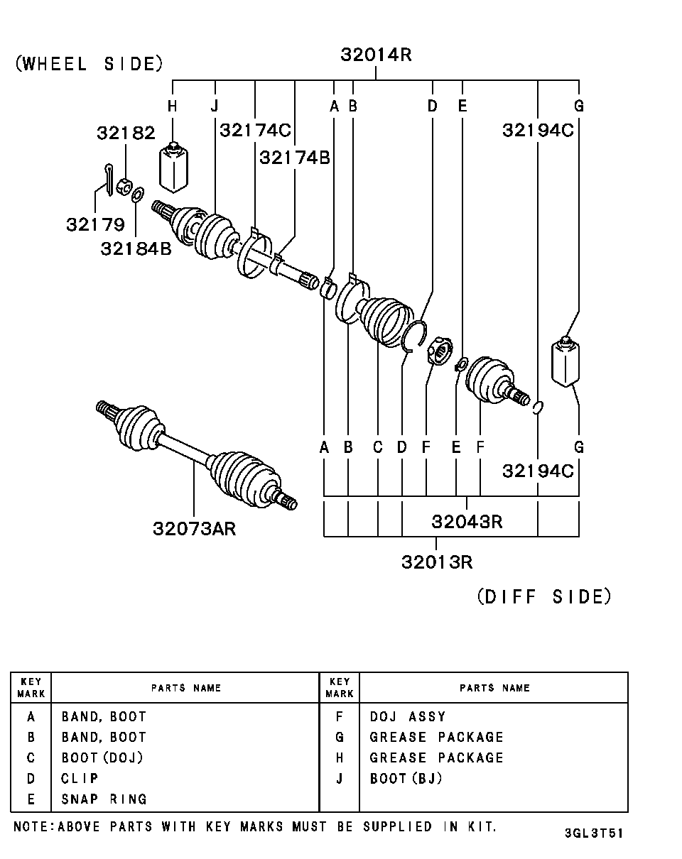 Front Axle Drive Shaft