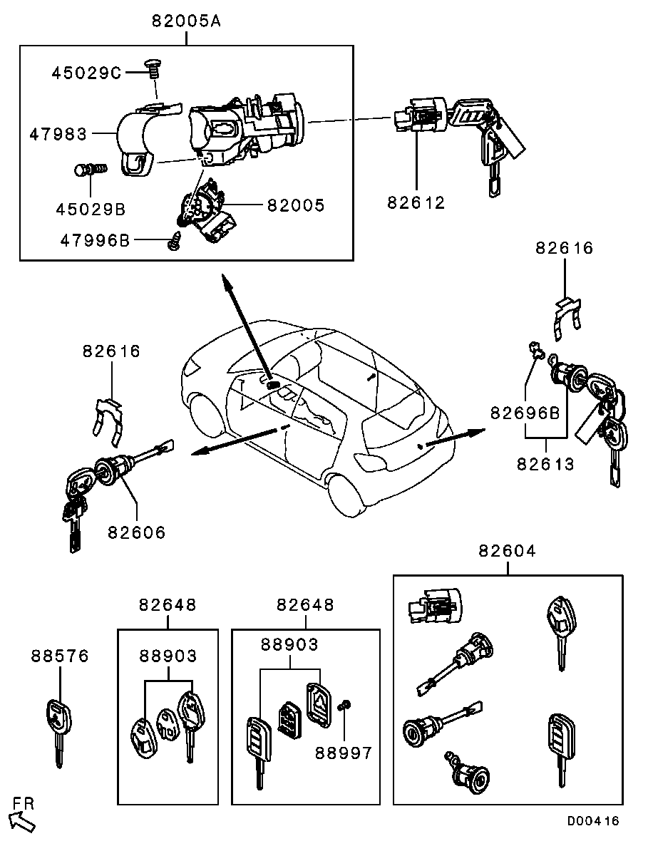 Cilindro de cerradura y llave