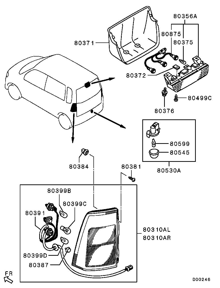 8334A175 Lamp Assy,High Mounted Stop Mitsubishi YoshiParts
