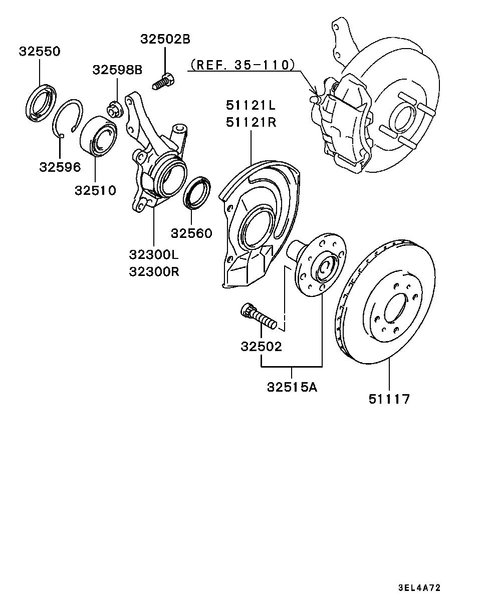 Front Axle Hub Drum