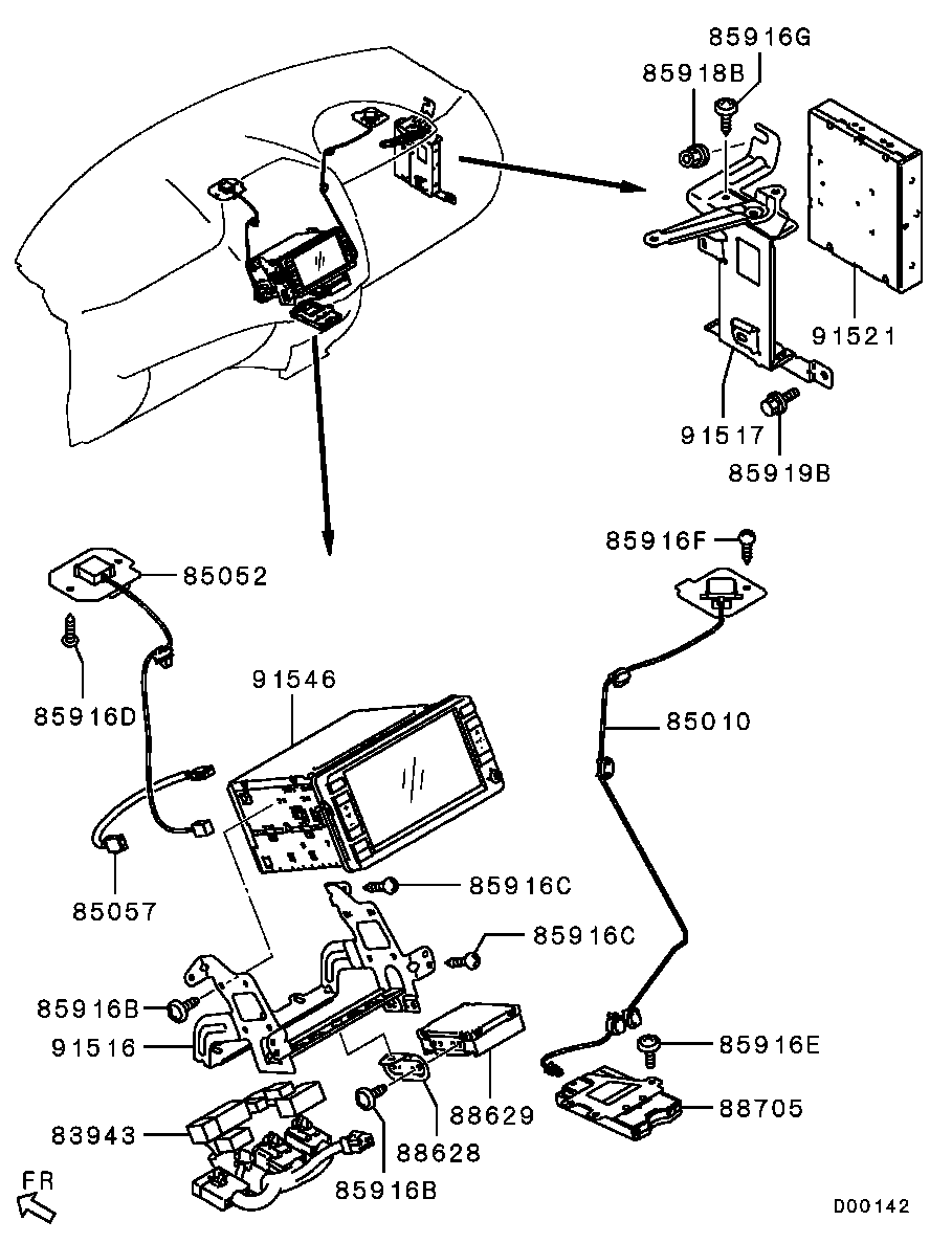 8730A010 Bracket,Television Tuner Mitsubishi | YoshiParts