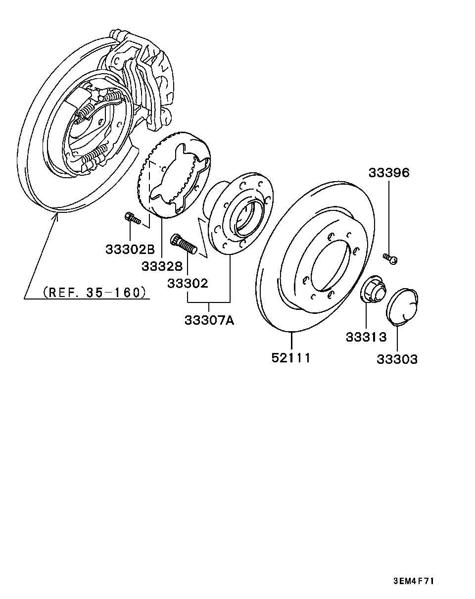 Rear Axle Hub Drum