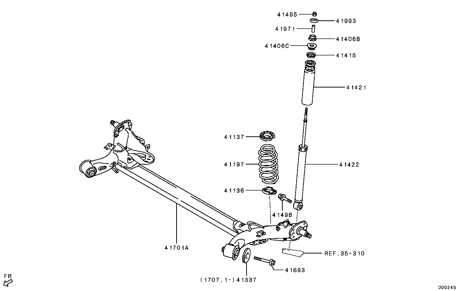 4120A150 Axle & Arm Assy,Rr Susp Torsion Mitsubishi | YoshiParts