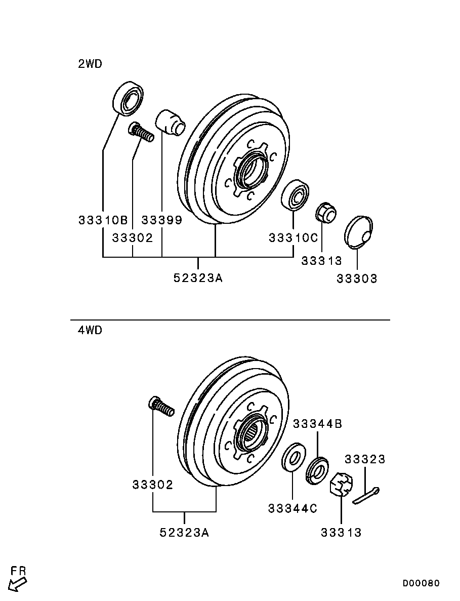 Rear Axle Hub Drum