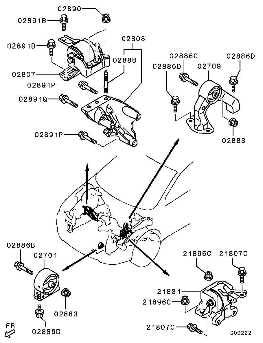 Montaje del motor, soporte