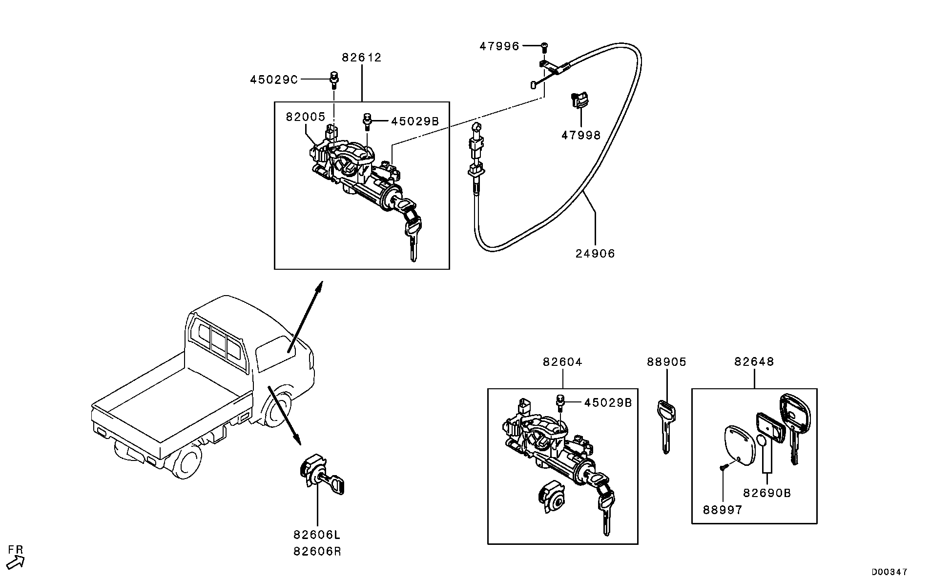 Cilindro de cerradura y llave