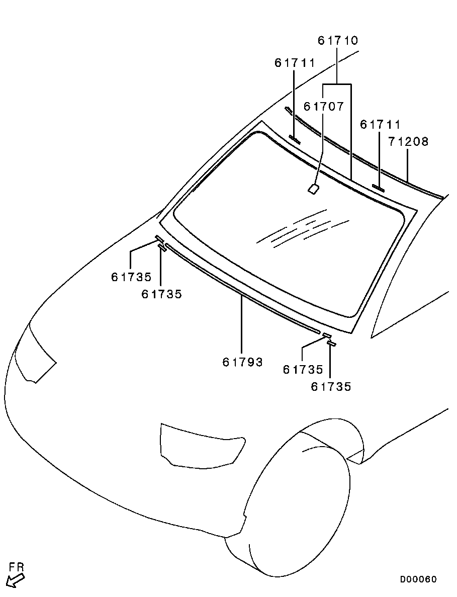 Windshield Glass & Moulding