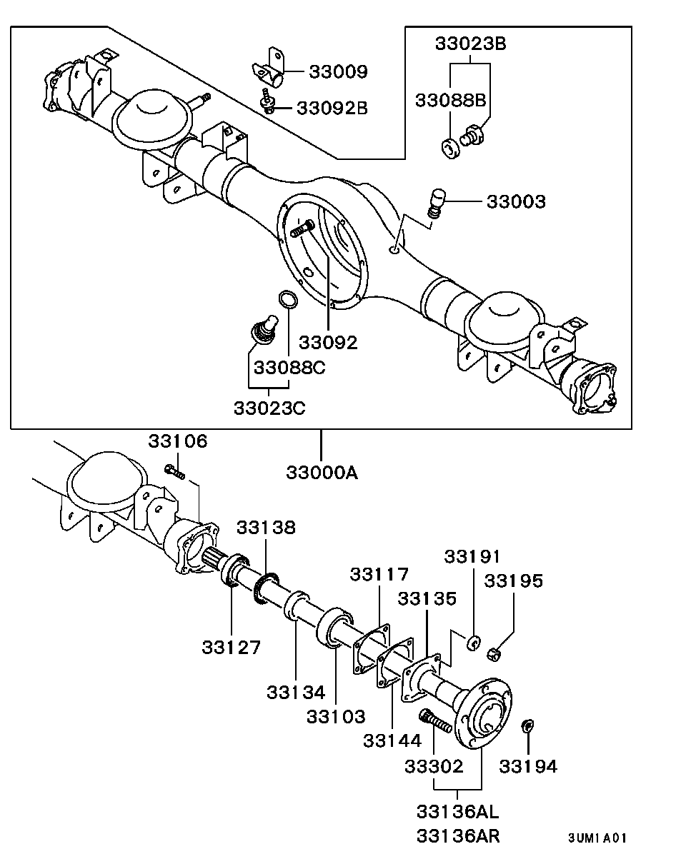 Rear Axle Housing Shaft