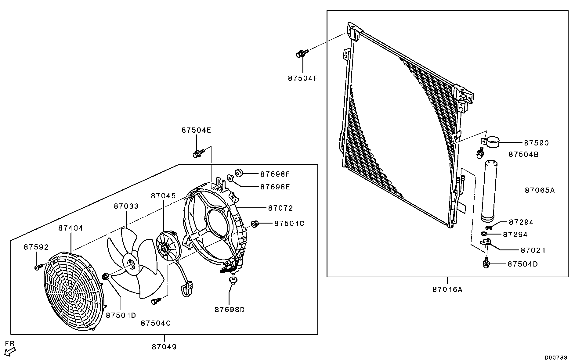 A/C Condenser, Piping