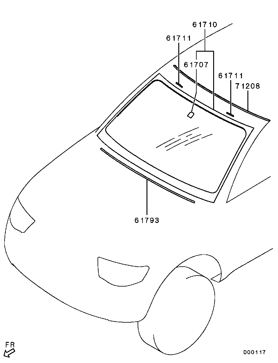 Windshield Glass & Moulding