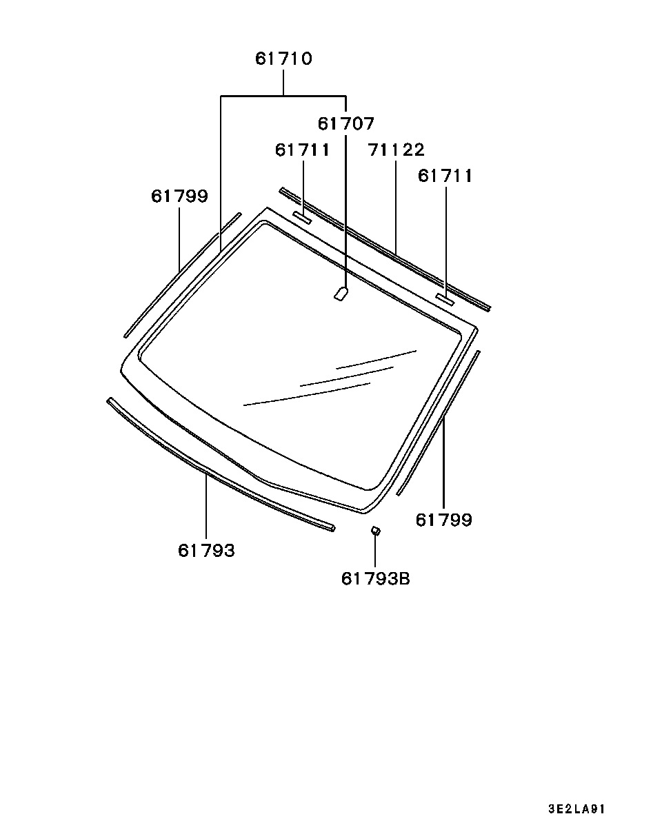 Windshield Glass & Moulding