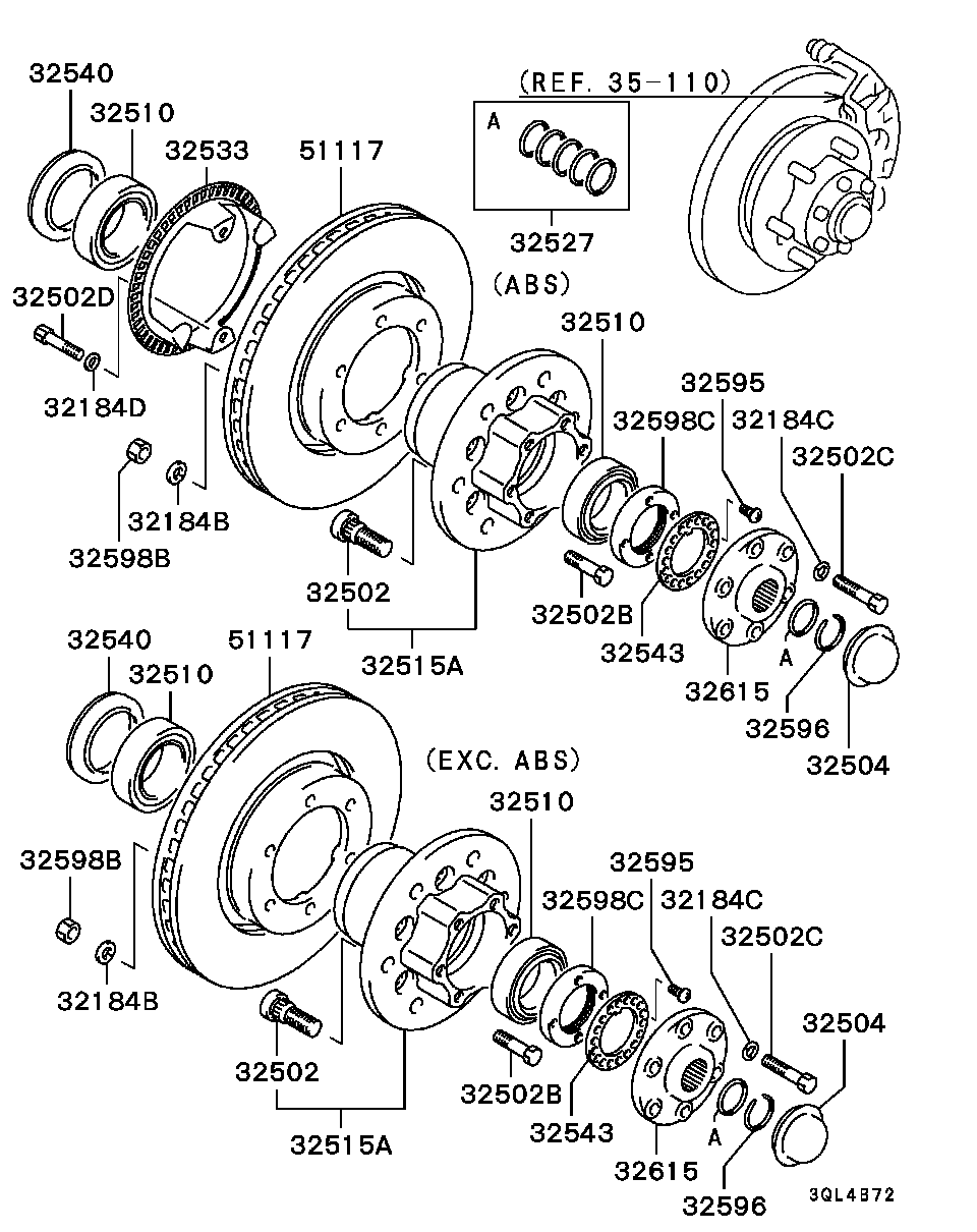Front Axle Hub Drum