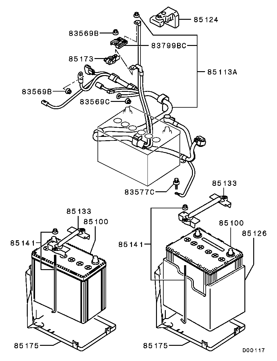 Battery Cable & Bracket