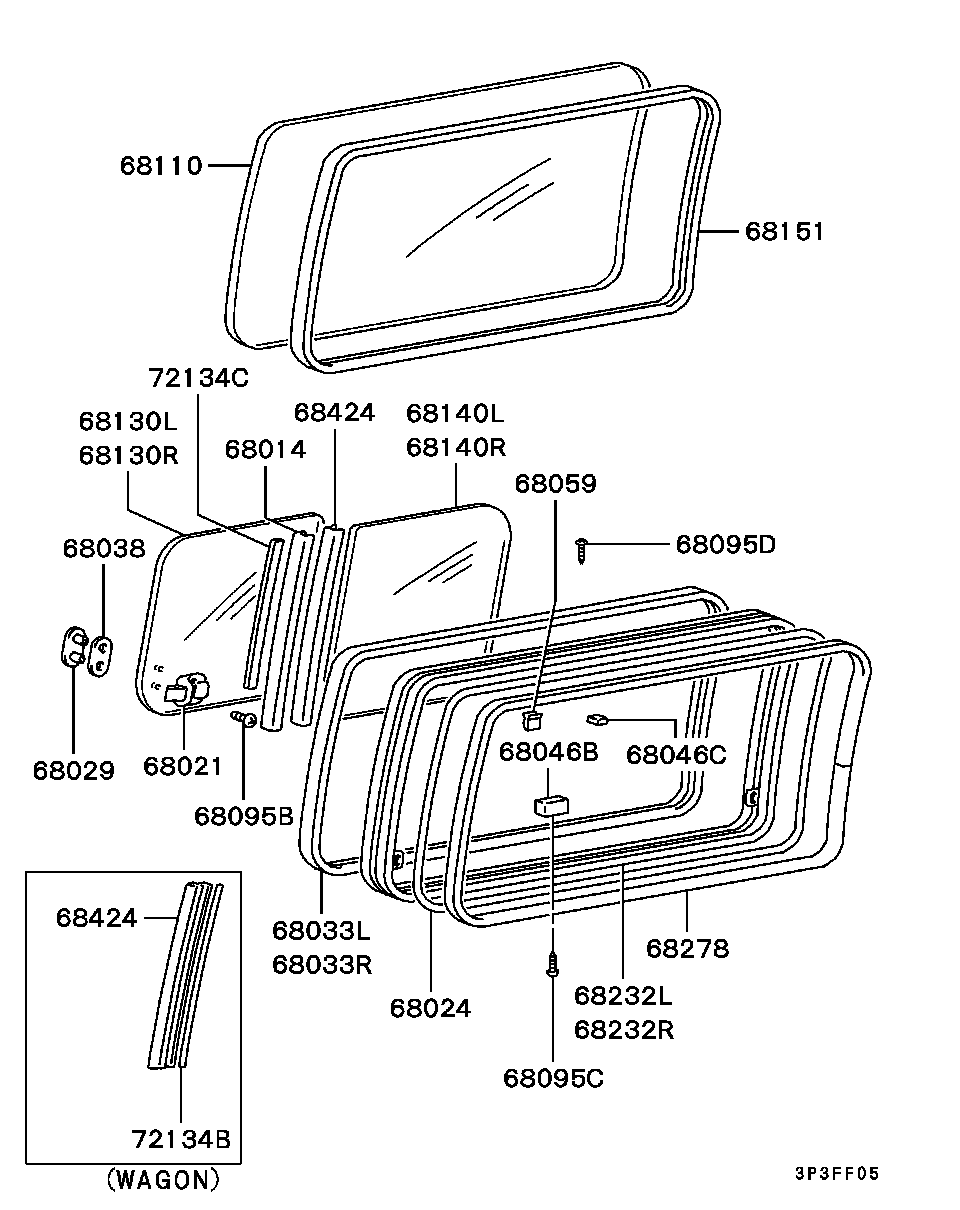 Rear Door Panel & Glass