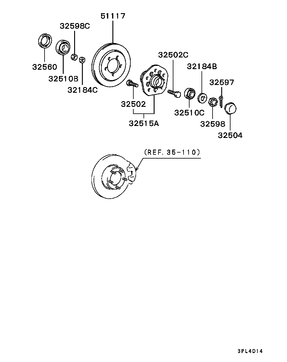 Front Axle Hub Drum