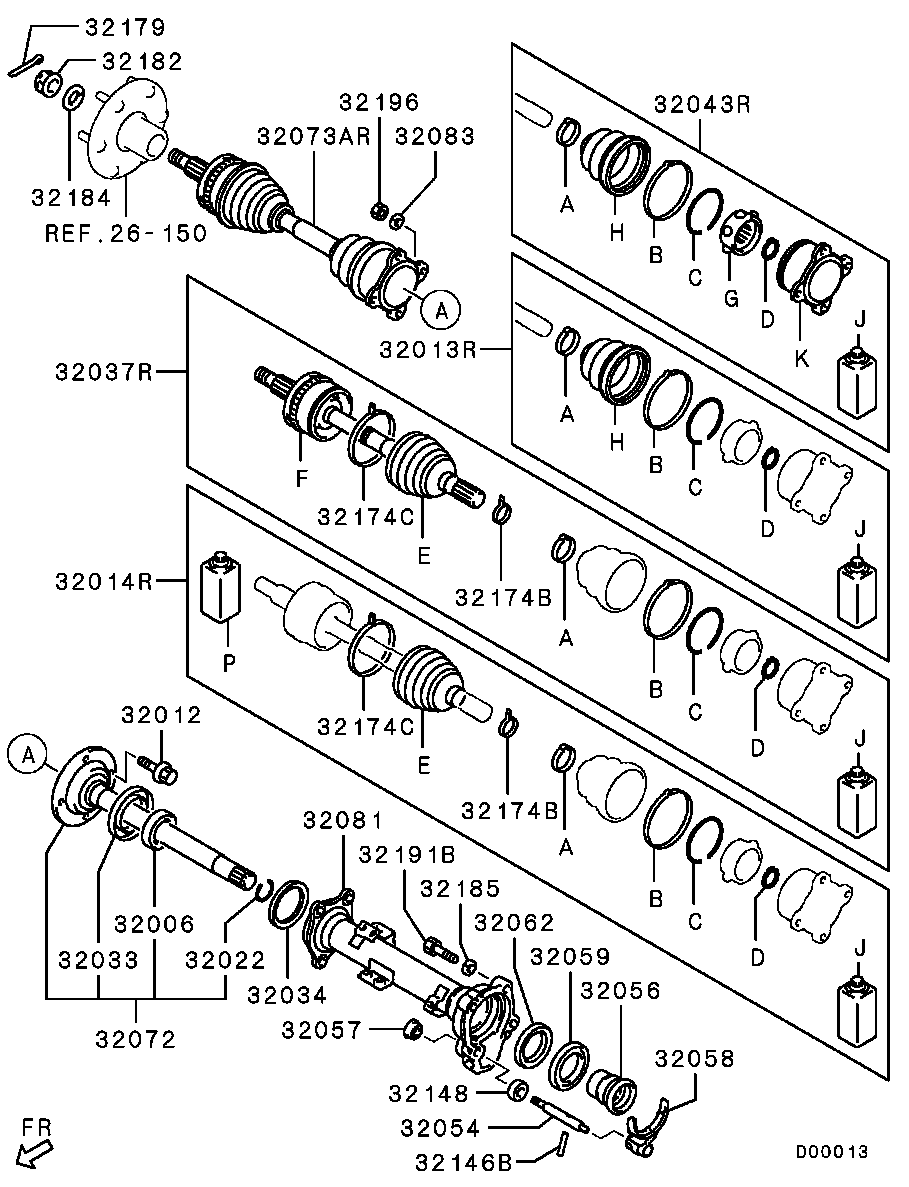 Front Axle Housing & Shaft