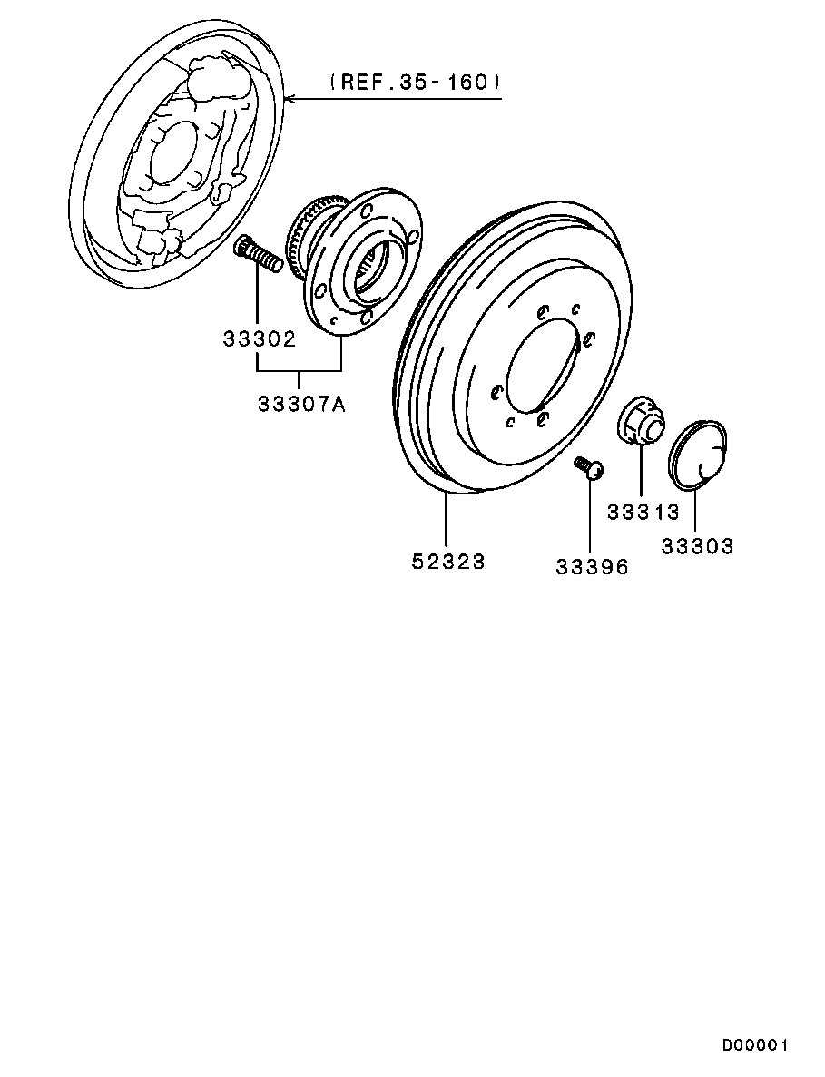 Rear Axle Hub Drum